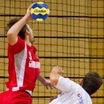 Conderyang Size 1 PU Handball with Pump – Blue/Yellow