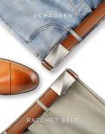 CHAOREN Men’s Leather Ratchet Belt - Adjustable Style