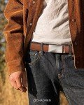 CHAOREN Men’s Leather Ratchet Belt - Adjustable Style