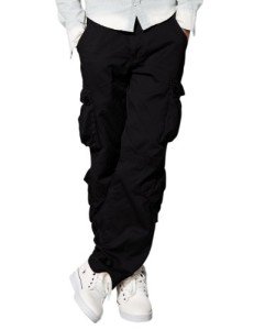 Men's Black Wild Cargo Pants - Size 32