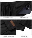 Men's Black Cargo Joggers with Multi Pockets