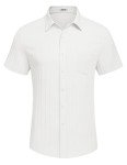 COOFANDY Men's Short Sleeve Casual Linen Shirt