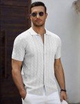 COOFANDY Men's Casual Short Sleeve Knit Polo Shirt