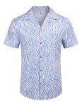 COOFANDY Men's Floral Short Sleeve Beach Shirt