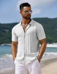 COOFANDY Men's Casual Short Sleeve Knit Polo Shirt