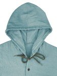 Men's Casual Hooded Linen Button-Down Shirt
