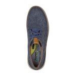 Skechers Moreno Blue Canvas Oxford Shoe for Men