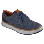 Skechers Moreno Blue Canvas Oxford Shoe for Men
