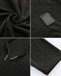Lexiart Men's Solid Color Athletic Hoodie - Black