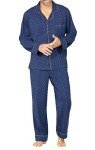 Men's Cotton Pajama Sets in Navy, XX-Large
