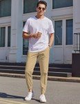 Men's Casual Cargo Joggers with Drawstring Pockets