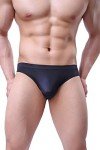 NEIKU Men's Ice Silk Briefs - 4 Pack Black