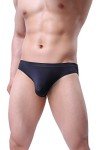NEIKU Men's Ice Silk Briefs - 4 Pack Black