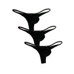 Men's Low Rise Ice Silk Triangle Briefs - Black