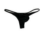 Men's Low Rise Ice Silk Triangle Briefs - Black