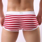 Men's Cotton Stripe Boxer Briefs with Adjustable Fit