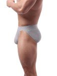 Grey Low Rise Ribbed Men's Bikini Underwear