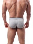 Grey Low Rise Ribbed Men's Bikini Underwear