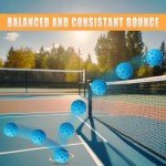 6 Pack Colorful Durable Pickleballs with Mesh Bag