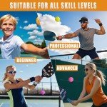 6 Pack Colorful Durable Pickleballs with Mesh Bag