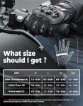 KEMIMOTO Touchscreen Motorcycle Gloves for Men