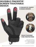 KEMIMOTO Men's Tactical Touchscreen Motorcycle Gloves