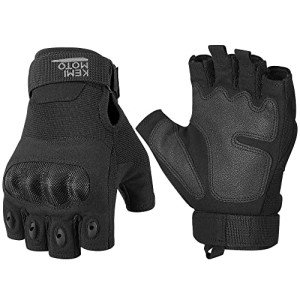 KEMIMOTO Men's Fingerless Tactical Gloves for Outdoors