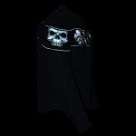 Men’s Black Padded Motorcycle Jacket with Skull Design