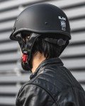 ILM Half Helmet with Sun Visor for Bikers
