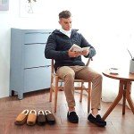 Beige Plush Moccasin Slippers for Men