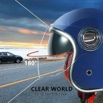 Retro Open Face Motorcycle Helmet - Sapphire Blue