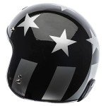 TORC T-50 Gloss Black Retro Motorcycle Helmet - Large
