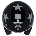 TORC T-50 Gloss Black Retro Motorcycle Helmet - Large