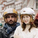 Retro 3/4 Open Face Vespa Motorcycle Helmet