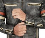 Men's Vintage Café Racer Distressed Leather Jacket