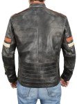 Men's Vintage Café Racer Distressed Leather Jacket