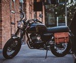 Brown Leather Saddle Bag for Motorcycle and Bicycle