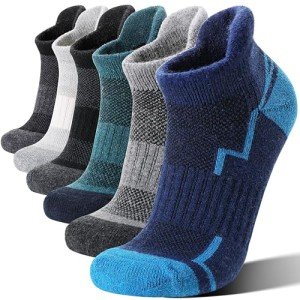 Merino Wool Ankle Hiking Socks - 6 Pairs