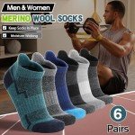 Merino Wool Ankle Hiking Socks - 6 Pairs