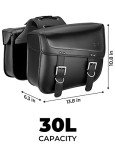 KEMIMOTO 30L Motorcycle Saddlebags – Universal Black Bags