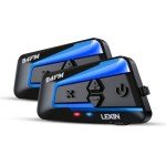 LEXIN B4FM Motorcycle Bluetooth Intercom Headset - 2 Pack