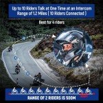 LEXIN B4FM Motorcycle Bluetooth Intercom Headset - 2 Pack