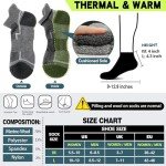 Merino Wool Ankle Hiking Socks - 6 Pairs