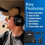 Air RA900 Premium Pilot Headset with Noise Canceling