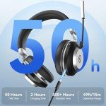 Wantek Wireless Headset with AI Noise Cancelling