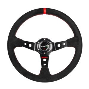 RASTP 13.58" Suede Racing Steering Wheel with Horn