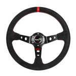 RASTP 13.58" Suede Racing Steering Wheel with Horn