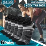 Men's Merino Wool Ankle Hiking Socks - 6 Pairs