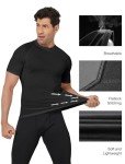 Men's 6 Pack Short Sleeve Compression Workout Tops