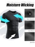 Men's 6 Pack Short Sleeve Compression Workout Tops